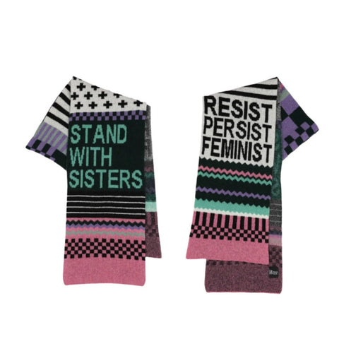 Persist Resist Feminist Scarf Forest Green