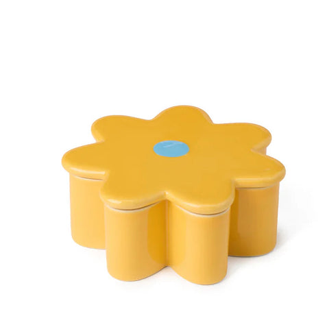Oddments Bits and Bobs Pot Yellow / Turquoise