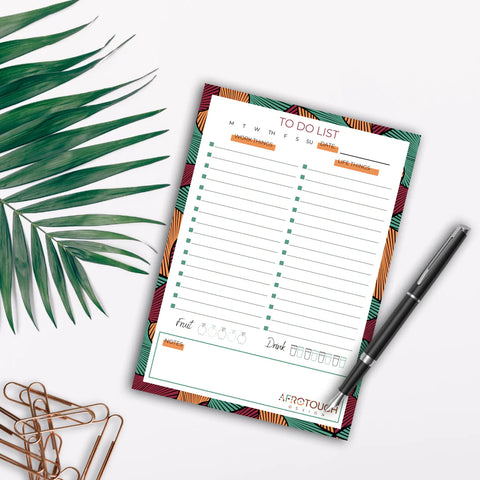 A5 Afroswirls To-Do List