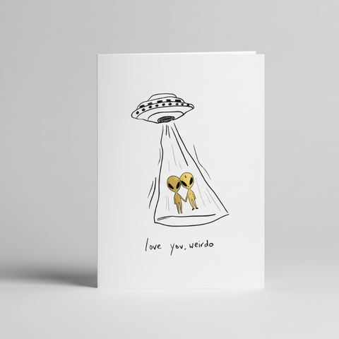 Love you weirdo card