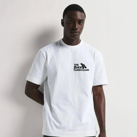 The Black Curriculum Back Print White T-Shirt