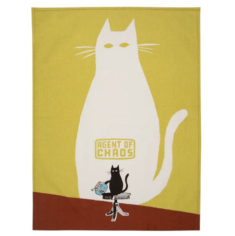 Agent of Chaos Cat Tea Towel