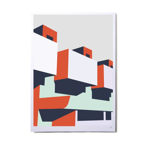 Barbican Lakeside Terrace Print by Laura Knight Studio