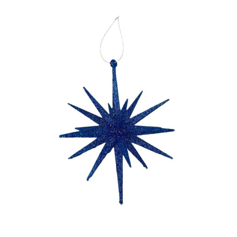 Blue Sparkly 3D Star Decoration