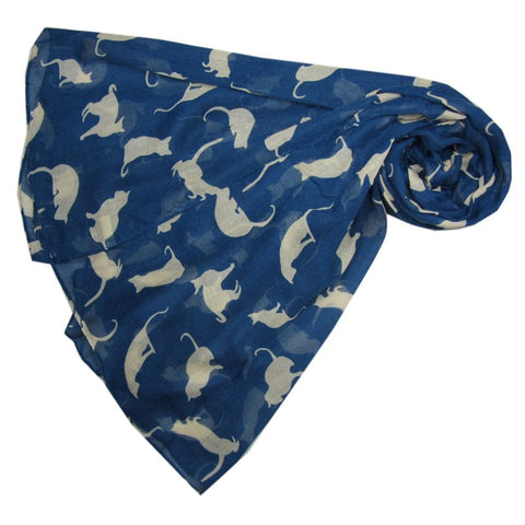 Multi Cats Repeat Print Scarf