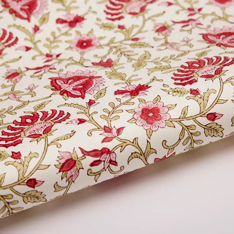 Block Print Flora Festive Mix Gift Wrap