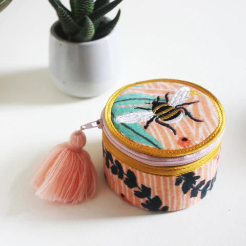 Eden Embroidered Bee Jewellery Box