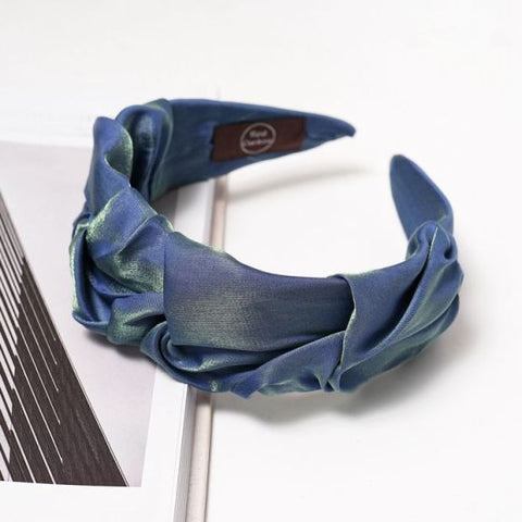 Iridescent Blue Fabric Headband
