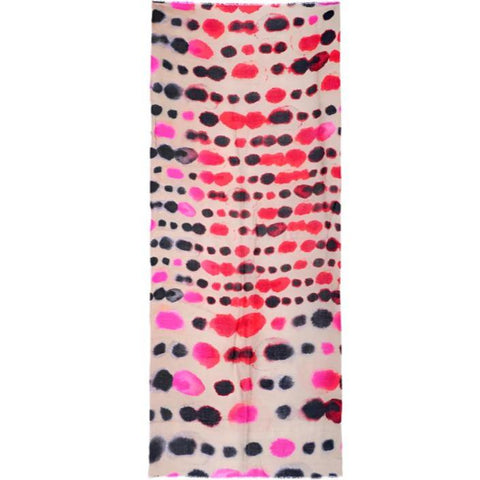 Pink & Red Ink Splotches Scarf by Kapre