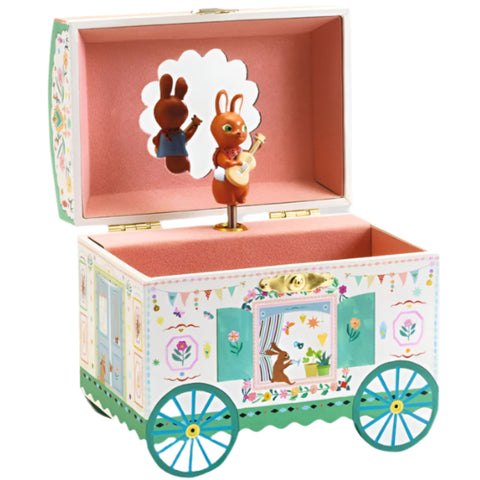 Musical box Rabbit caravan