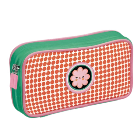 Pencil case flower dots