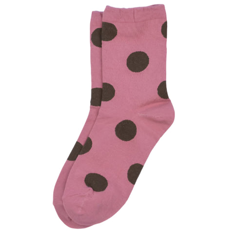 Socks with large spot pattern