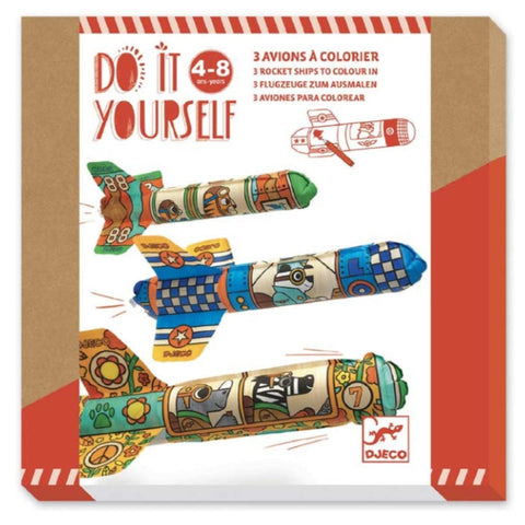 Colour in rocket ships x 3