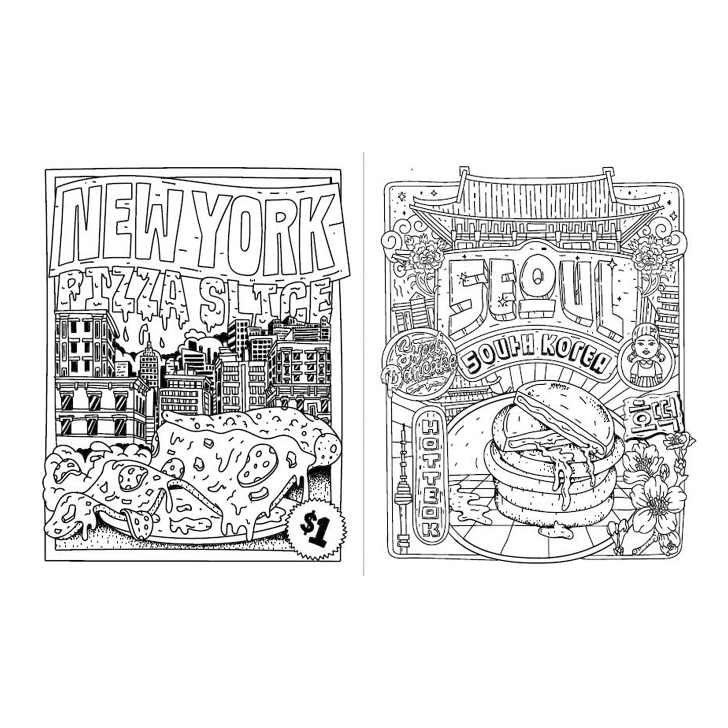 Street Food Colouring Book Barbican Shop street-food-colouring-book-barbican-shop