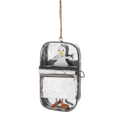 Seagull in Tin Can Decoration by Shoeless Joe