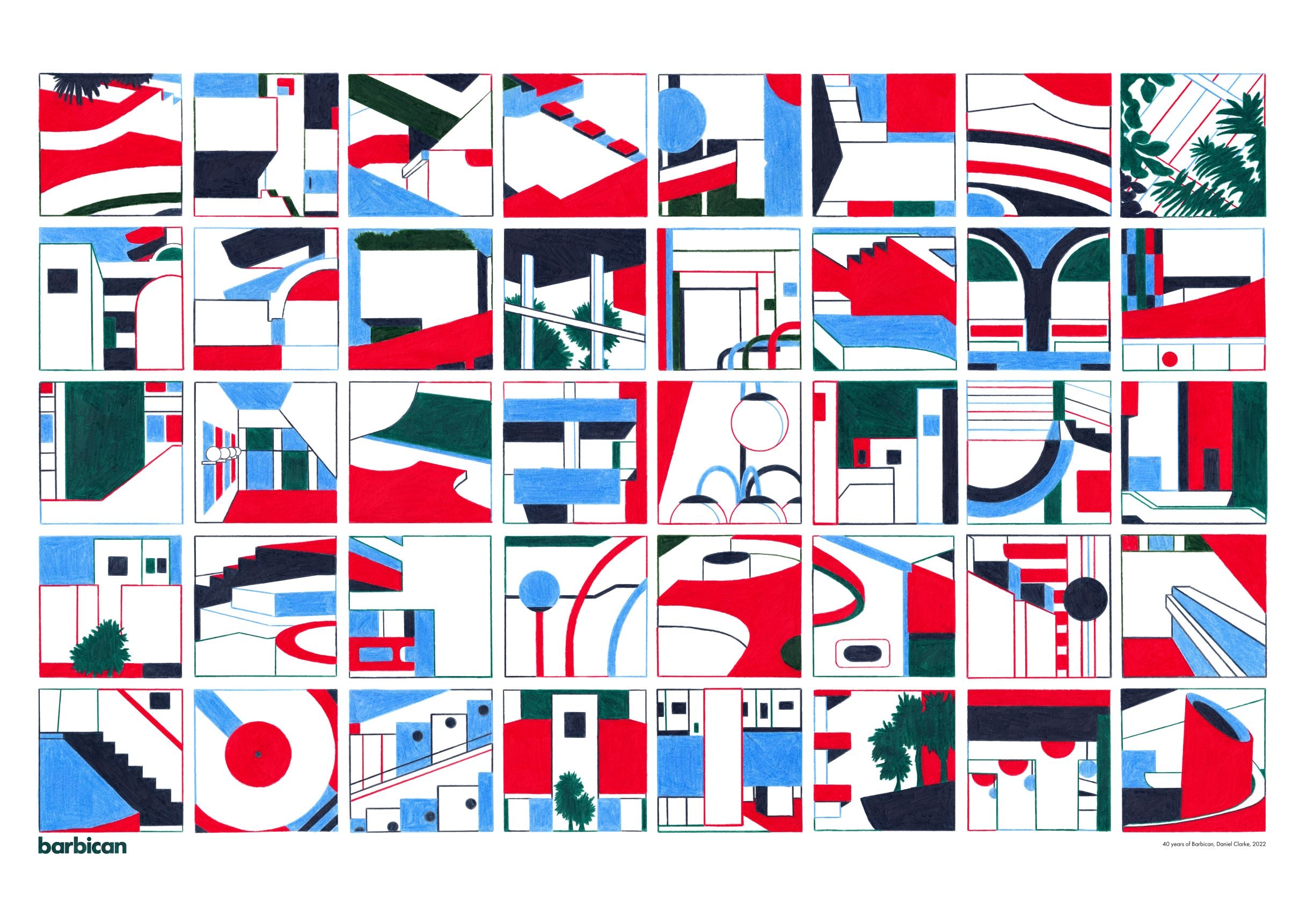 40 Years of Barbican Print by Daniel Clarke