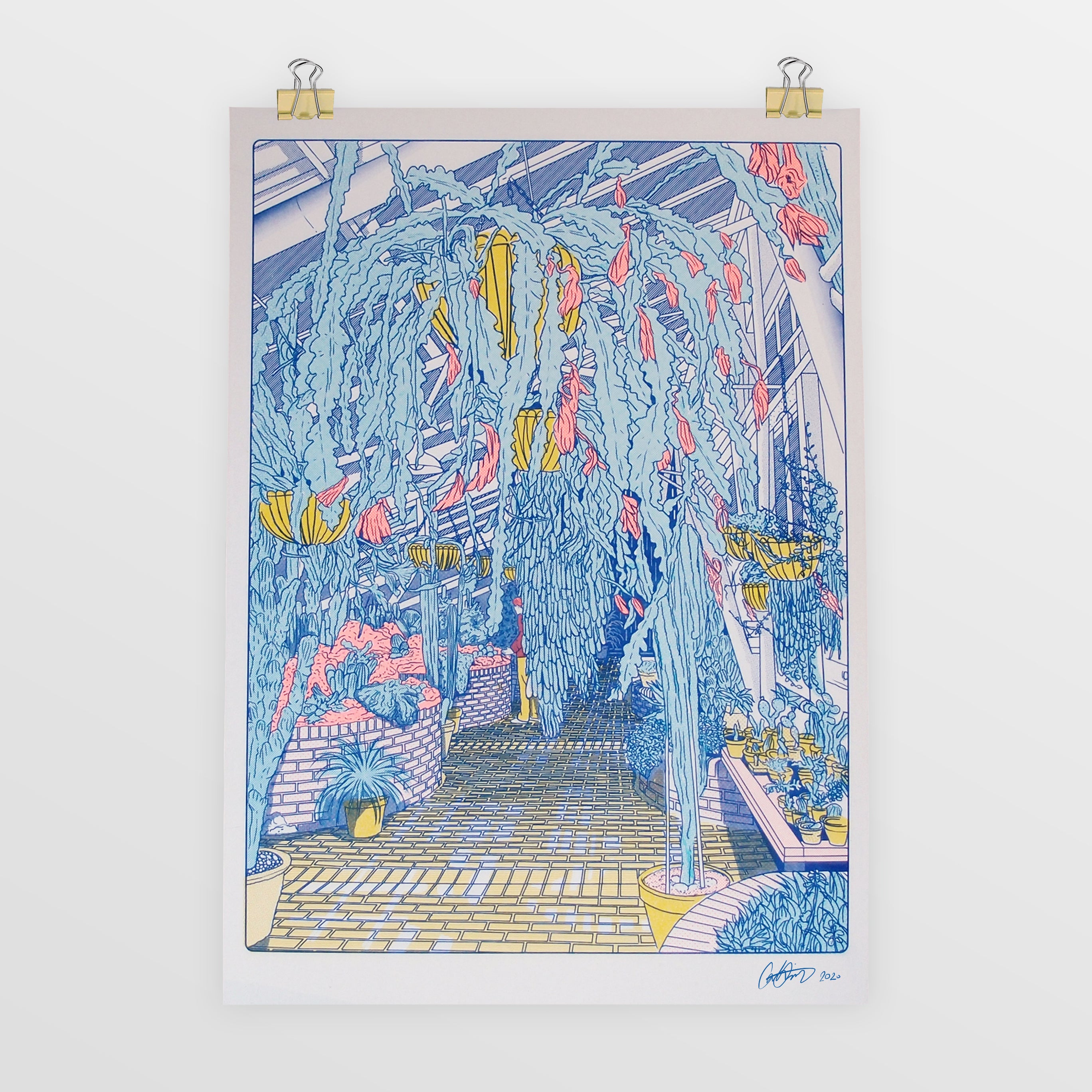 Barbican Conservatory Cactus House Print by Cat Sims