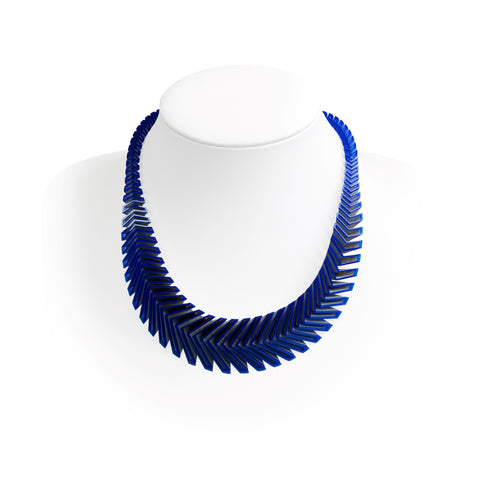 Arrow 3D Printed Blue Necklace