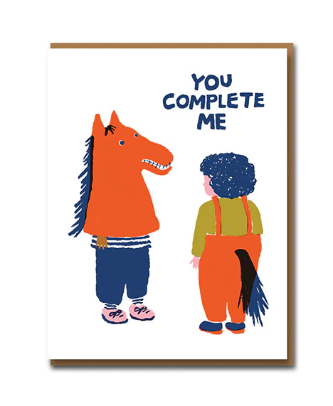 You Complete Me Horse Card