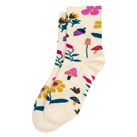 Woodland Fauna Cream Women's Socks