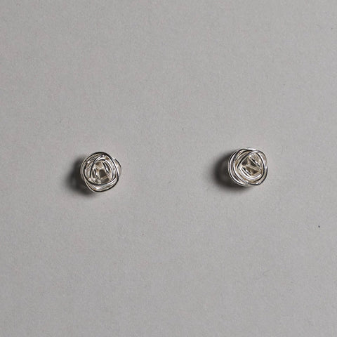 Silver Nest Earrings by Otis Jaxon