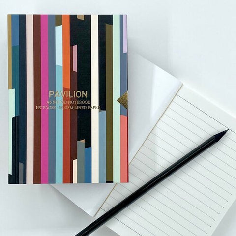A6 Stripes Design Embossed Notebook