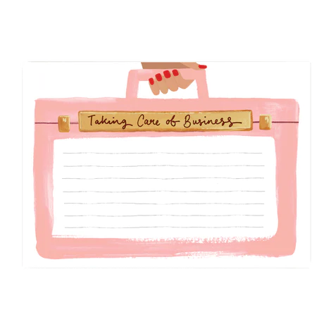 Taking Care of Business Large Notepad