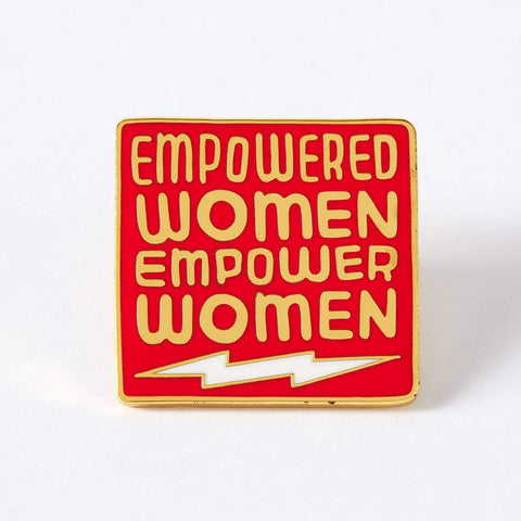 Empowered Women Red Enamel Pin Badge